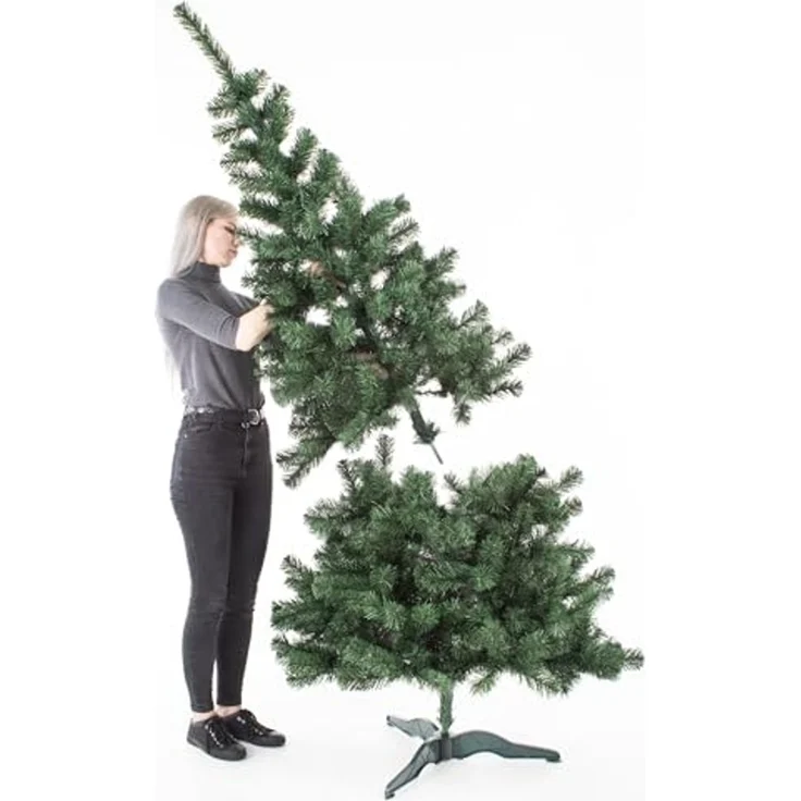 Künstlicher Weihnachtsbaum 250 cm Grün Tannenbaum Christbaum Tanne Unecht Weihnachtsdeko DecoKing Lena – Bild 4