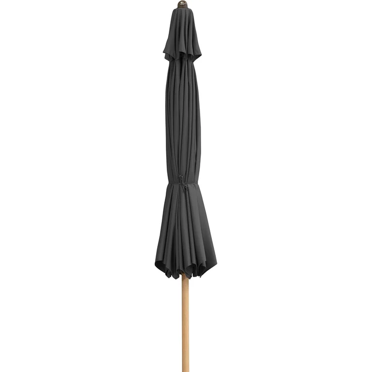 Doppler Sonnenschirm / Kurbelschirm "Alu Wood Ultra 350", anthrazit, Ø 350 cm – Bild 5