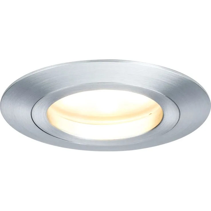 Paulmann Premium Einbauleuchten Set Coin dimmbar satiniert rund st LED 1x7W 2700K 230V 51mm Alu Zink gedreht6080