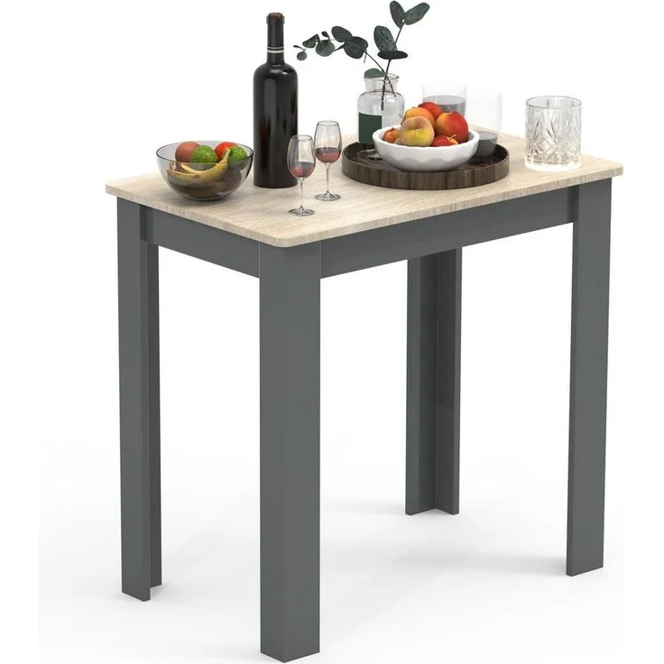 VCM Esstisch Esal 918342 Anthrazit / Honig-Eiche H. 76 x B. 80 x T. 50 cm – Bild 5