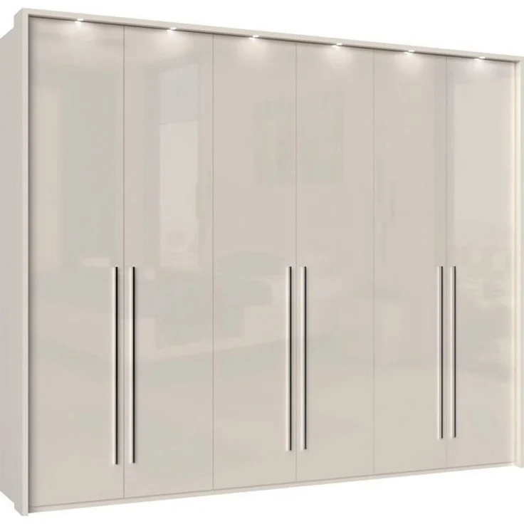 Places of Style Kleiderschrank Piano beige, UV lackiert, Hochglanzfronten, mit Beleuchtung – Bild 4