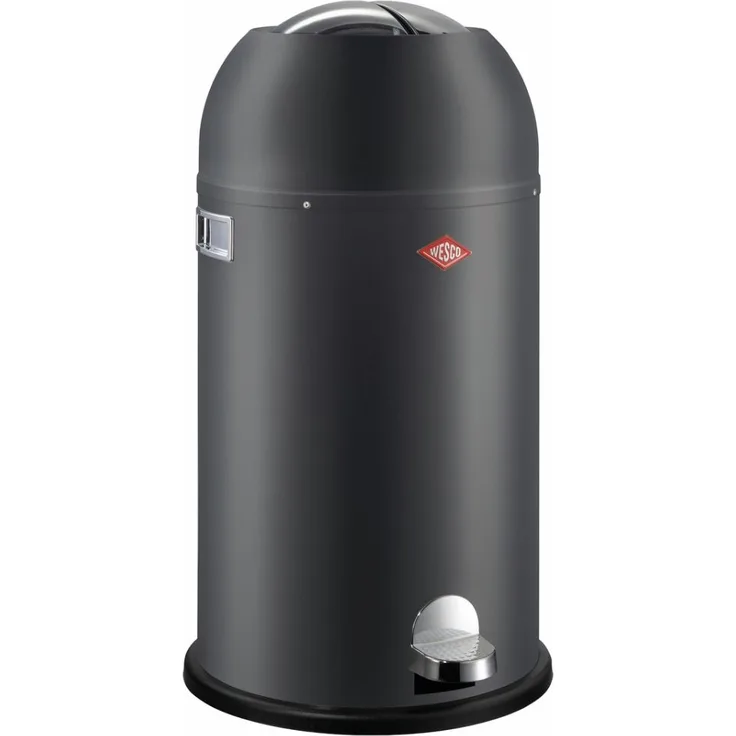 WESCO Tretabfalleimer 184631-77 KICKMASTER in GRAPHIT MATT mit 33 Liter Volumen / Abfallsammler / Mülleimer