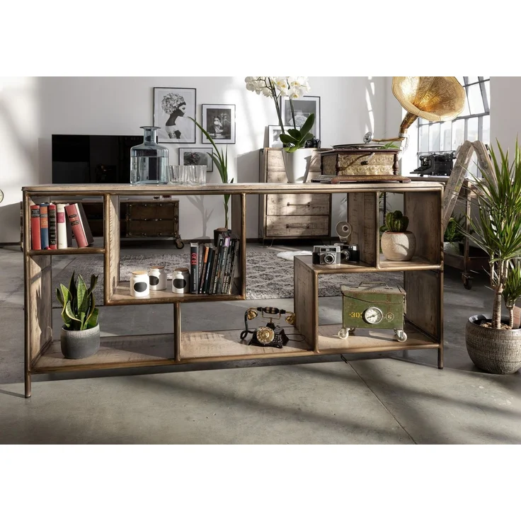 Regal Mango 183x40x90 braun lackiert HEAVY INDUSTRY #206 – Bild 3
