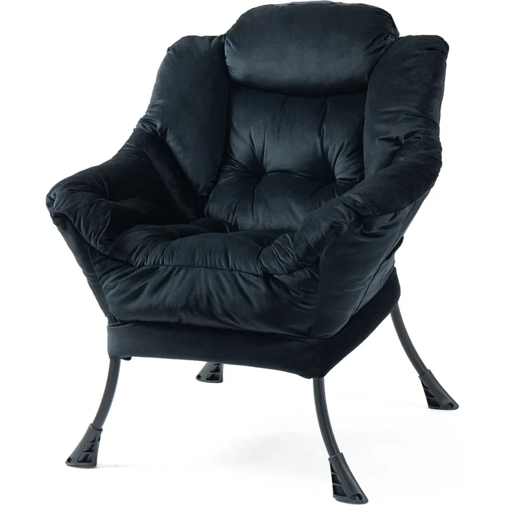 DESVIAE Sessel mit Nackenstütze 70x20x77 cm Metall Schwarz – Bild 2