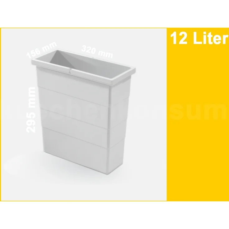 Hailo Inneneimer 1126899 weiß 12 Liter 320 x 156 x 295 mm 2 Henkel – Bild 3