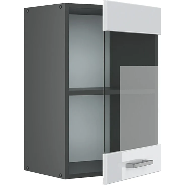 Küchenglasschrank R-Line Weiß Hochglanz 40 cm Vicco – Bild 4