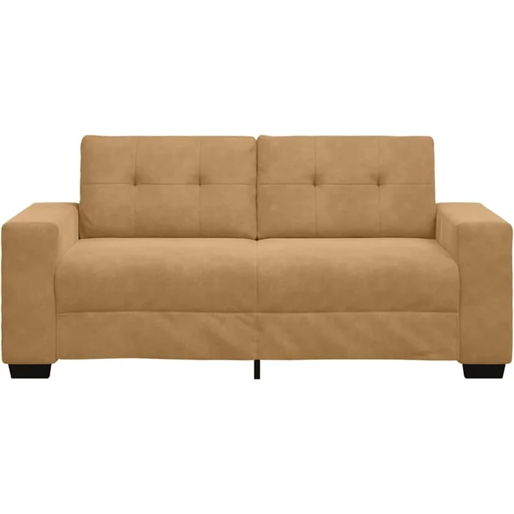vidaXL Zweisitzer-Sofa Braun 180x77x82 cm Samt 4105129 – Bild 4