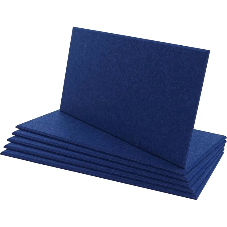 6er-Set Akustikwandpaneel HWC-L52, Wandpaneele Akustikplatten, schalldämmend 1qm Fläche 60x30cm ~ dunkelblau – Bild 1