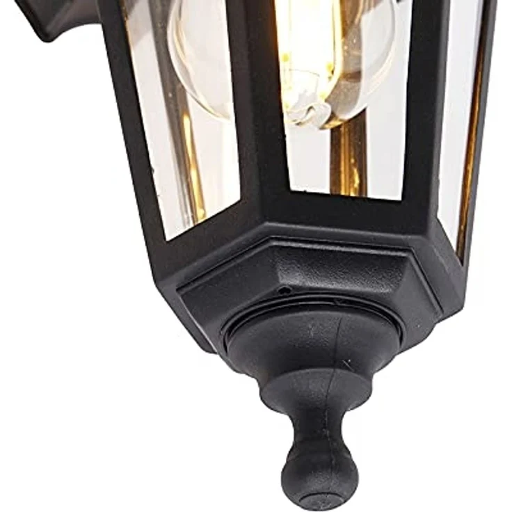 Qazqa Außen-Wandleuchte New haven, ohne Leuchtmittel, E27, Schwarz, Klassisch / Antik, Kunststoff, 1-flammig – Bild 5