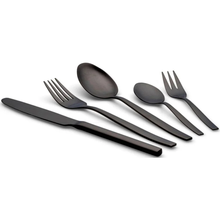 ECHTWERK Besteck-Set Positano (30-tlg), 6 Personen, Edelstahl 18/10, Tafelbesteck, schwarz, Geschenkkassette – Bild 2