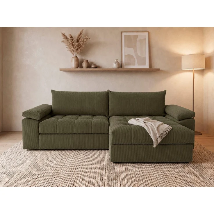 OTTO home Ecksofa Soft&Cosy Pik XXL, L-Form, B: 303 cm, Mega Sofa in Cord, Lounge-Komfort mit edler Sitzsteppung, Federkern – Bild 1