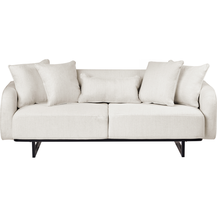 Sofa 3-Sitzer SVANEK Stoff Cremeweiß