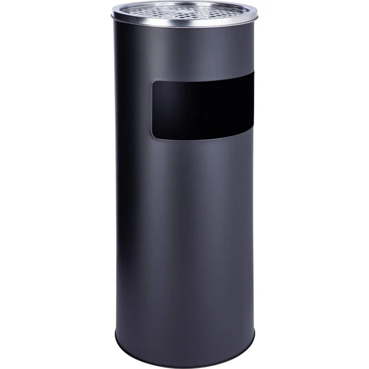 SVITA 30L Standaschenbecher Eimer Aschenbecher Mülleimer Ascher 60x25 cm schwarz