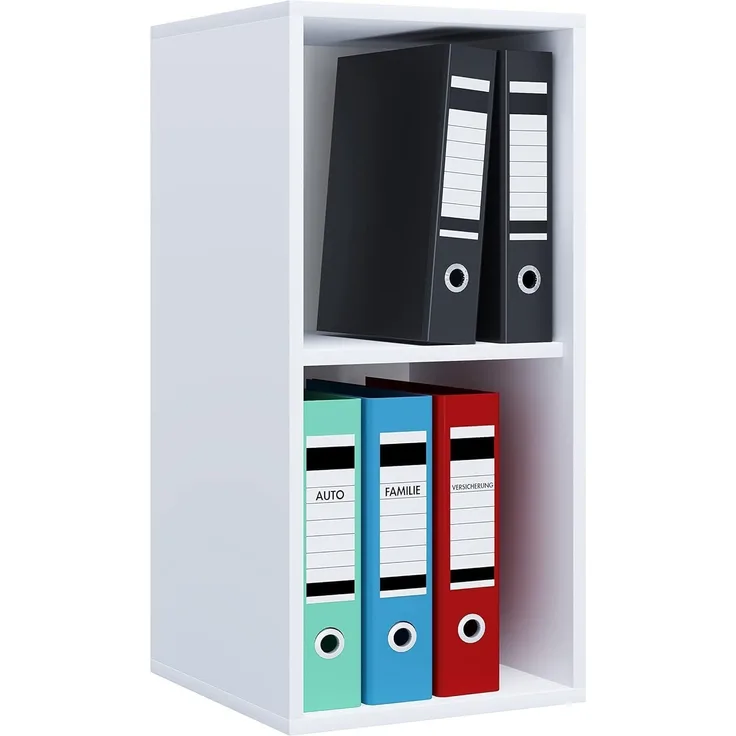 VCM Büroregal & Bücherregal Lona 917841 Weiß H. 74 x B. 35 x T. 37 cm
