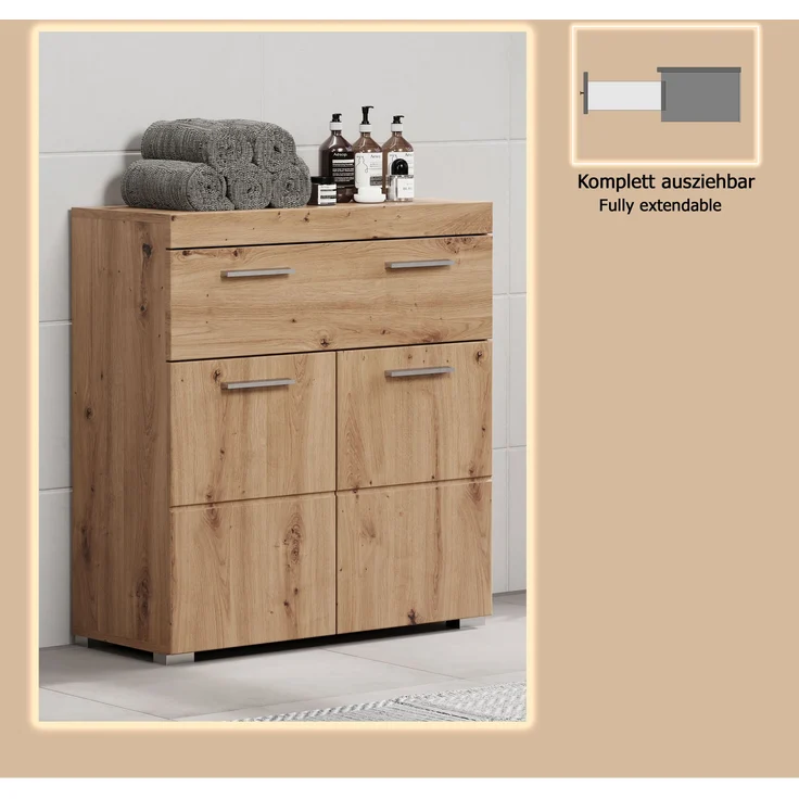 Kommode Badschrank Amanda Asteiche 73 x 79 cm – Bild 17