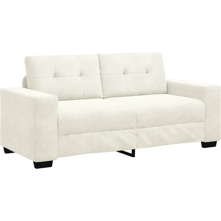 vidaXL Zweisitzer-Sofa Creme 180x77x82 cm Samt 4105130 – Bild 2