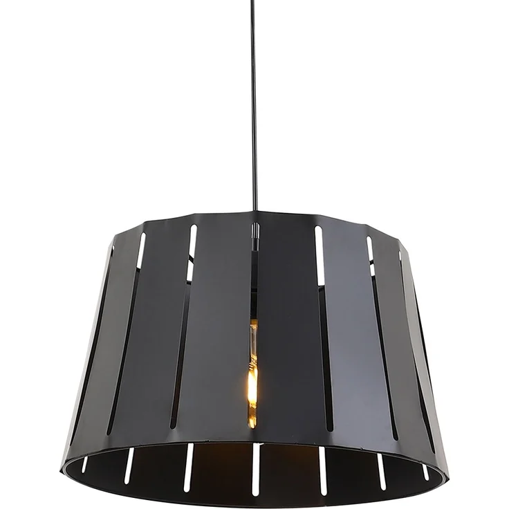 Hängeleuchte, Holzoptik Metall, schwarz braun matt, H 120 cm – Bild 9