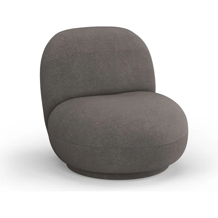 Micadoni Drehbarer Sessel Chuck Boucle Grau – Bild 2