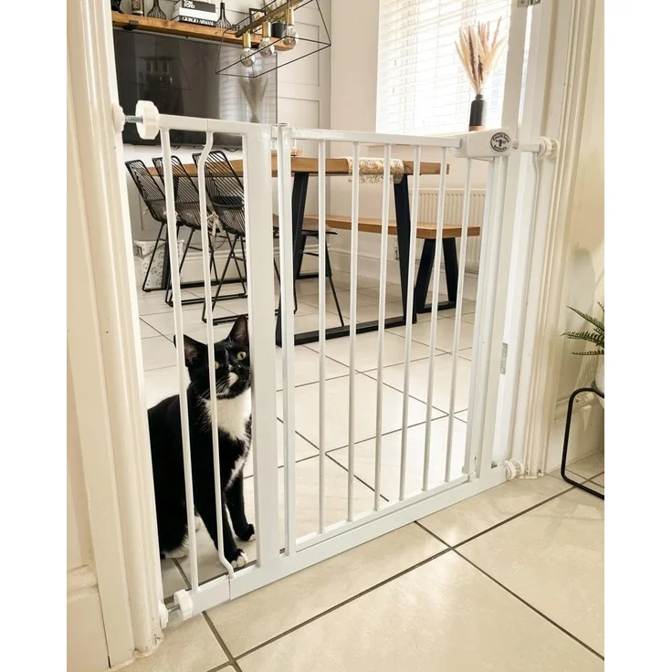 Bettacare Einfach Anzubringen Hundegitter, 75cm - 83cm, Weiß, Druckbefestigung Hundegitter, Barrière Einfache Installation – Bild 6