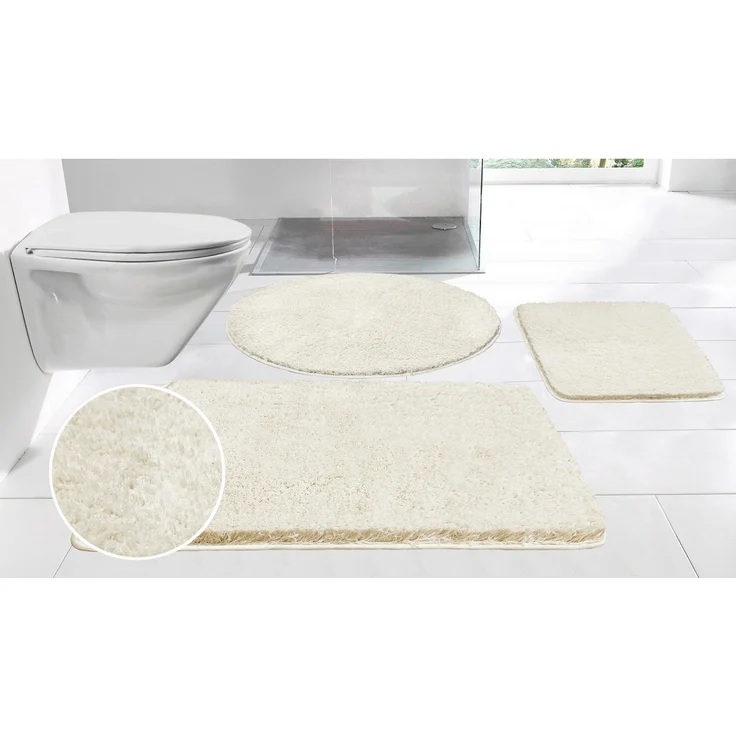 Möve Badematte Superwuschel, Badvorleger, Badezimmer Teppich, Höhe 40 mm, rutschhemmend beschichtet, fußbodenheizungsgeeignet, schnell trocknend, strapazierfähig, Polyester, rund, Mikrofaser-Badematte, Badteppich, rechteckig, rund & als 3-tlg. Set – Bild 5