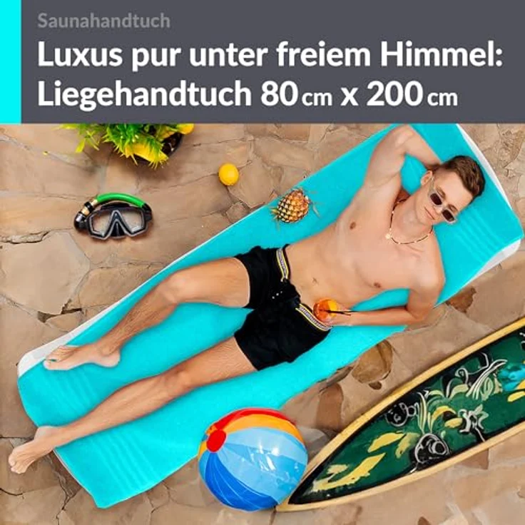 Lashuma Saunatuch XXL Handtuch London, Frottee (1-St), großes Badetuch Damen & Badehandtuch Herren 80x200 - Saunahandtuch – Bild 8
