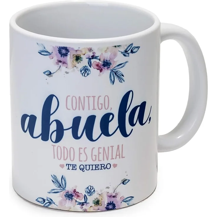mopec Contigo Großmutter Tasse in Geschenkbox, Porzellan, Weiß, 8. 1x8. 1x9. 5 cm