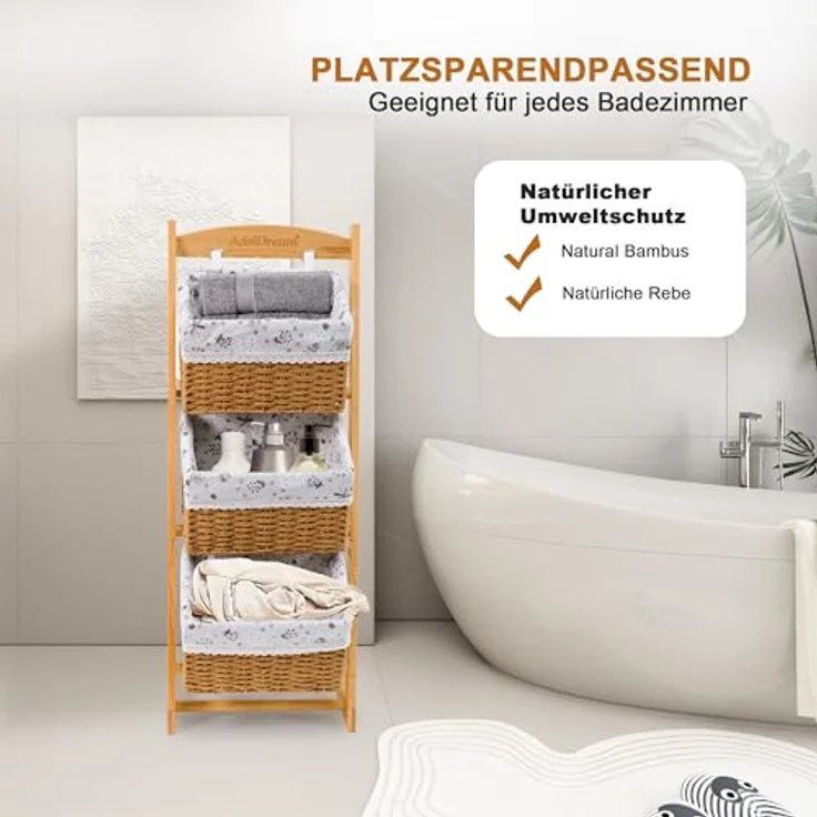 AdelDream Wäschekorb AdealDream Wohnzimmer-Aufbewahrungsregal multifunktionales Regal – Bild 7