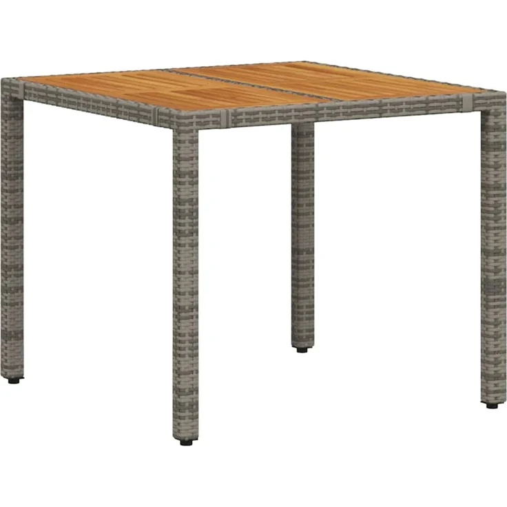 vidaXL Garten Essgruppe 3 pcs Grau und Braun Poly-Rattan 3365435 – Bild 4