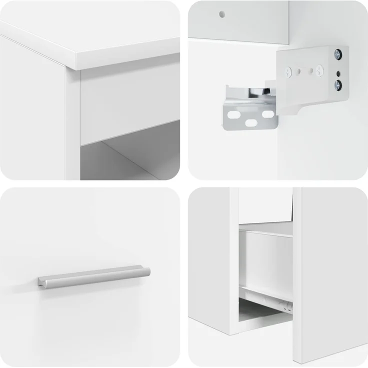 vidaXL Badezimmerschrank-Set 2 stk. Weiß 79,5 x 35 x 80 cm 3403864 – Bild 7