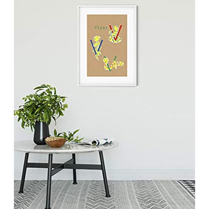 Komar ABC Animal V Wandbild, Kinderzimmer Poster zum ABC Lernen, 40 x 50 cm, ohne Rahmen, Deutsches Premium-Poster Fotopapier, lichtbeständig und wasserfest – Bild 2