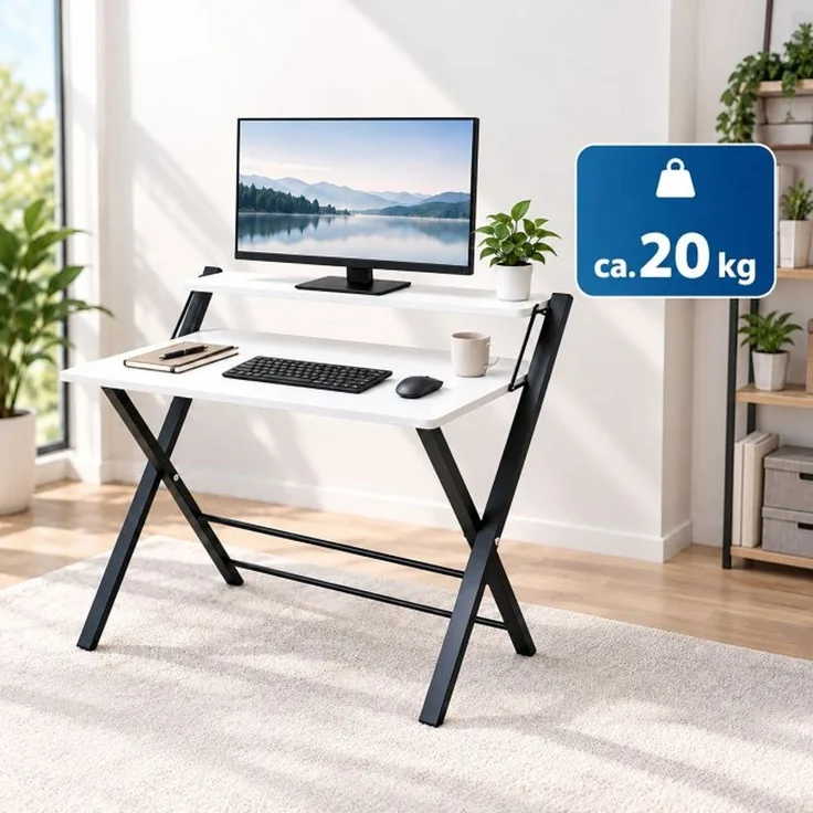 Relaxdays Klappbarer Schreibtisch Monitoraufsatz – Bild 7