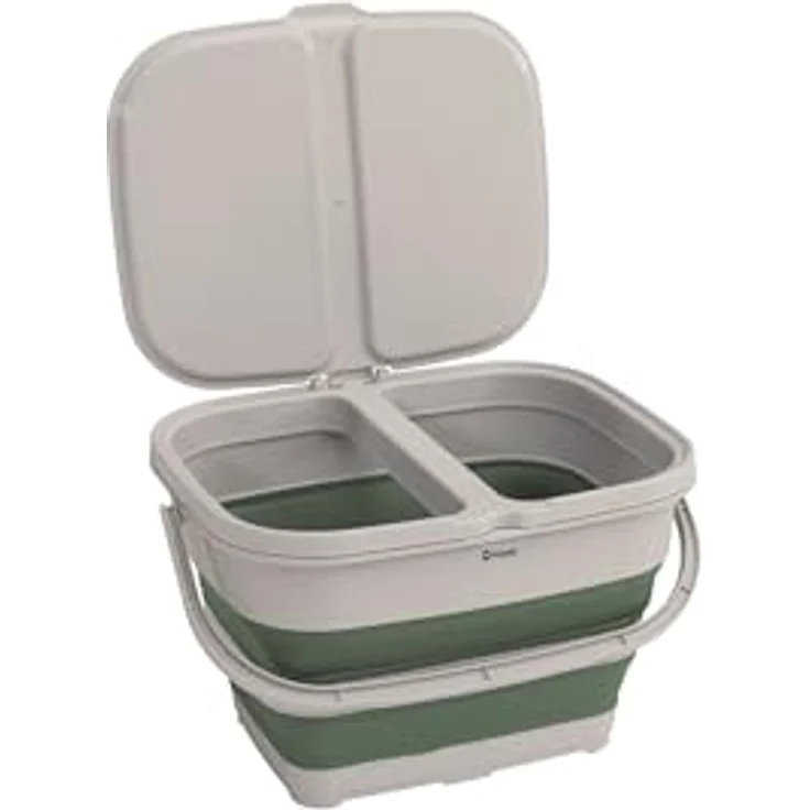 Outwell Collaps Recycleit Basket, Doppeleimer in Shadow Green für umweltfreundliche Mülltrennung – Bild 4