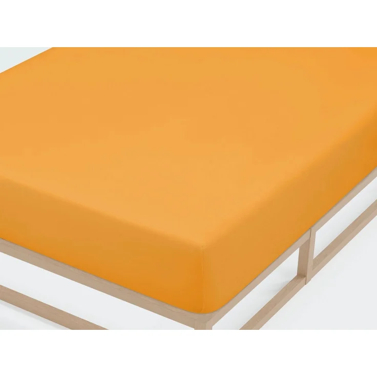 Biberna Jersey-Spannbetttuch, 100 % Baumwolle, Safran, 1x 140x200 cm - 160x200 cm – Bild 3