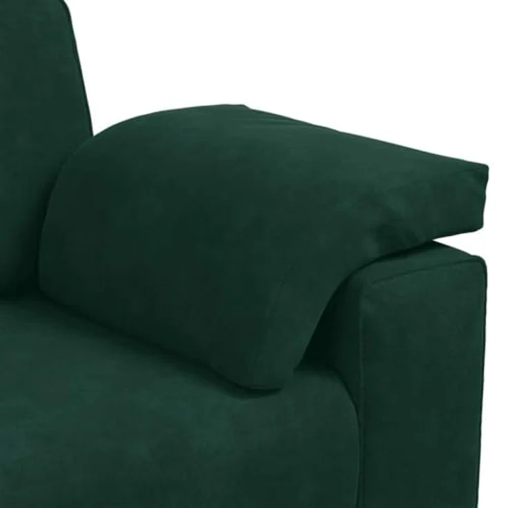 vidaXL Zweisitzer-Sofa Dunkelgrün 160x77x82 cm Samt 4105259 – Bild 4