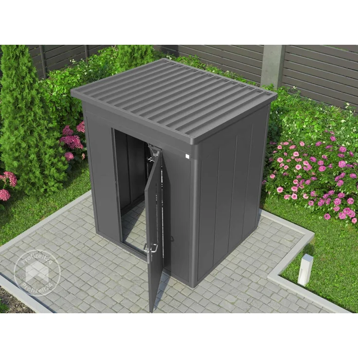 GFP Primeyard Gerätehaus Metall Gartenhaus 180x158x231 cm Geräteschuppen Pultdach anthrazit – Bild 3