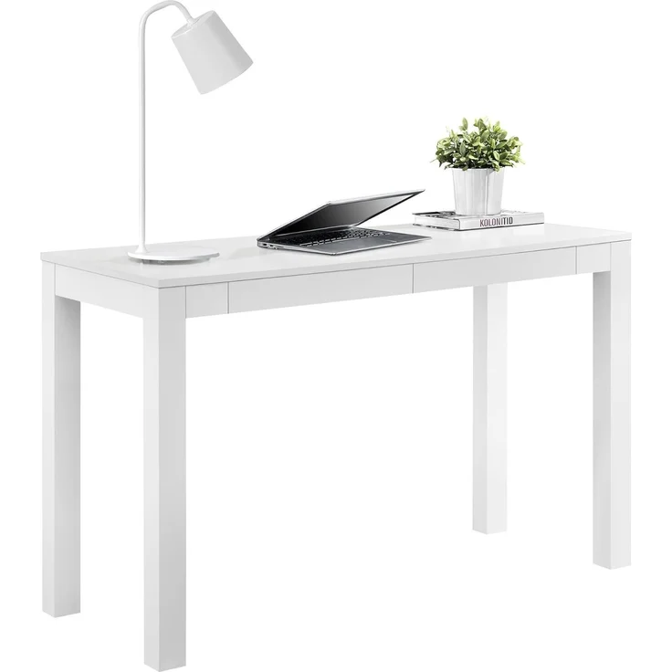 Ameriwood Large Parsons Schreibtisch mit 2 Schubladen, weiß – Bild 5