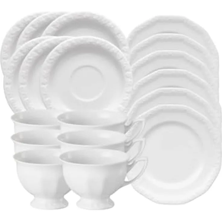 Rosenthal Tafelservice Maria Weiss Frühstücksset 18tlg, Porzellan