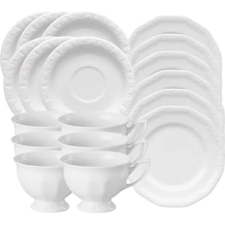 Rosenthal Tafelservice Maria Weiss Frühstücksset 18tlg, Porzellan – Bild 1