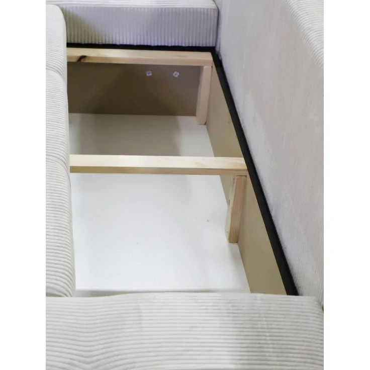 Wohnlandschaft mit Schlaffunktion DAGNY Sofa U-Form in Stoff Poso Blau – Bild 4