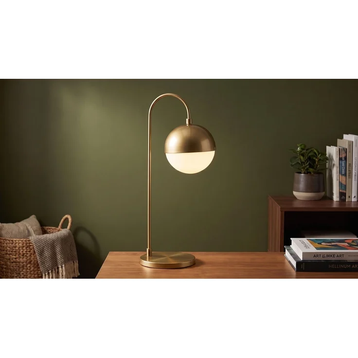KAWOLA Tischlampe ENORA Glas gold 53 x 25 x 18 cm – Bild 1