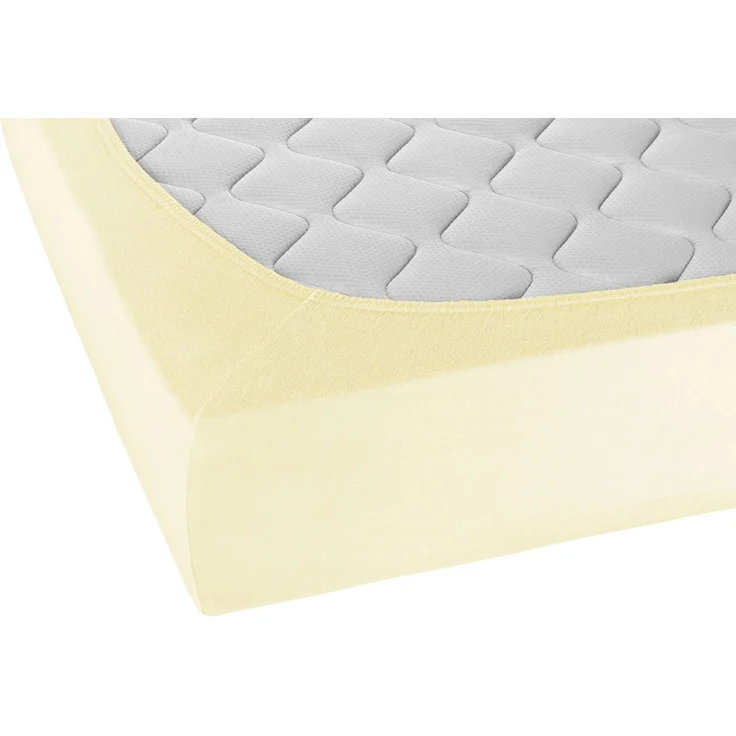biberna Frottee-Stretch-Spannbetttuch 0012344, gelb, 1x 140x200 cm - 160x200 cm – Bild 2
