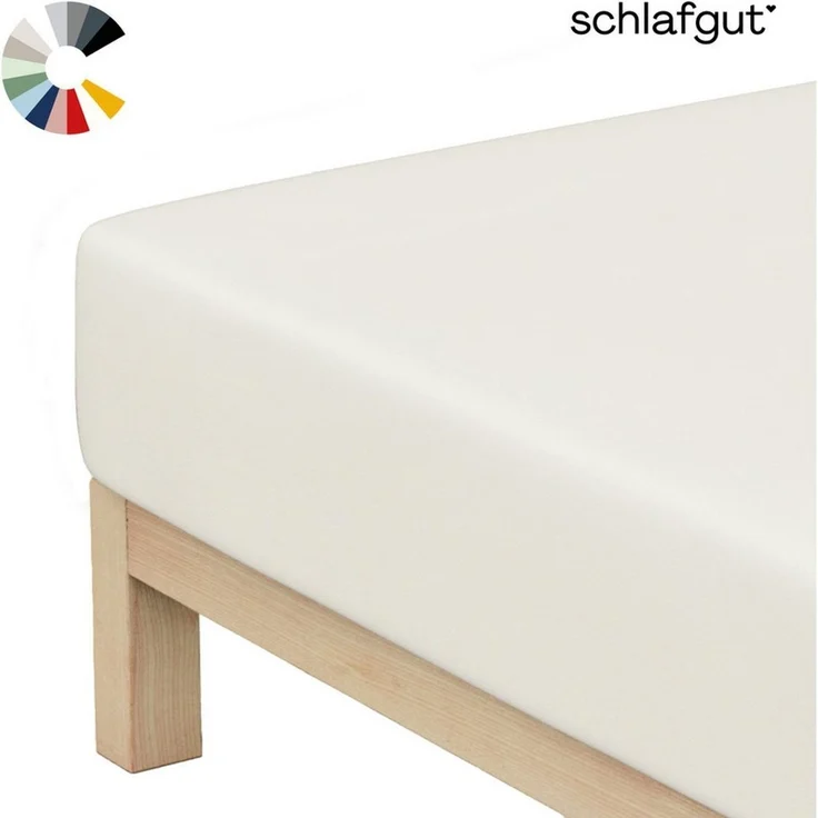 Schlafgut Mako Jersey Spannbetttuch Spannbettlaken 140x200 160x200 – Bild 1