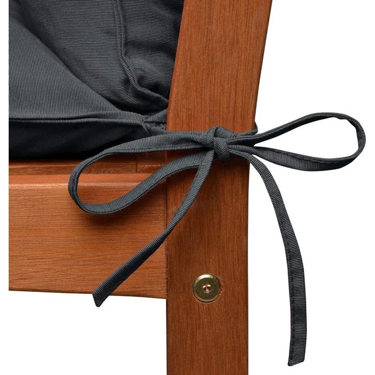 Beautissu Polsterauflage 2X Bequeme Liegenauflage Deckchair, 200x50x8 cm, Grau, Gartenliege Auflage mit Schaumflockenfüllung – Polster für Liegestuhl – Bild 3