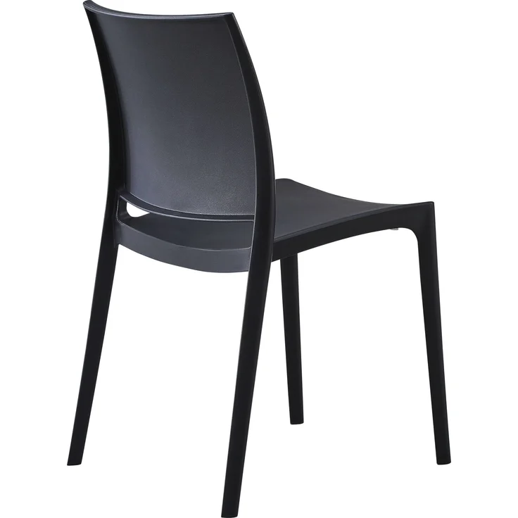 CLP Gartenstuhl Meton mit Lehne stapelbar wetterfest UV-beständig bis 150 kg,schwarz – Bild 6