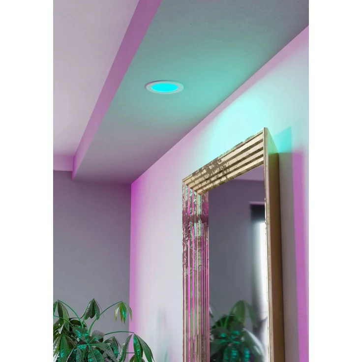 Eglo LED Einbauleuchte Fueva 6-Z weiß Ø 12 cm RGB dimmbar – Bild 4