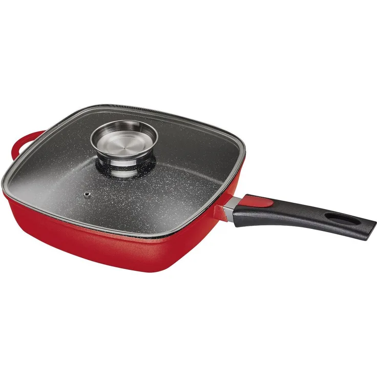 KING Bratpfanne, Aluminiumguss (1-tlg), 28 x 28 cm, abnehmbarer Griff, Induktion