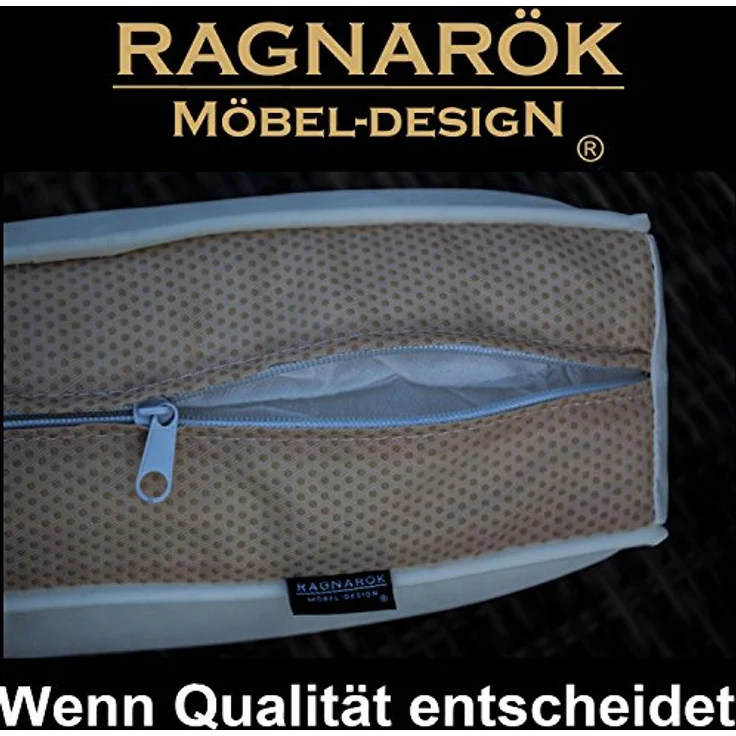 Ragnarök Möbel-Design Gartenlounge-Set Narvik, (Set, Ecklounge, Polyrattan, Alu), Sitzpolster ca. 16 cm dick und haben 2 intergrierte Härtegrade – Bild 6