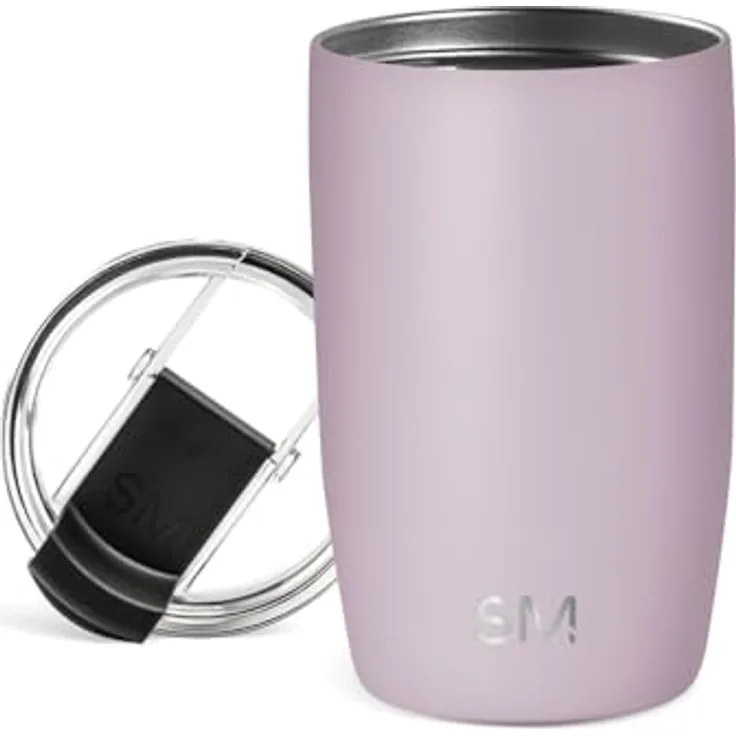 Simple Modern Thermobecher Kaffeebecher to go mit Klappdeckel | Isolierter Edelstahl-Kaffeebecher | Geschenke für Frauen und Männer | Voyager | 350ml | Lavender Mist