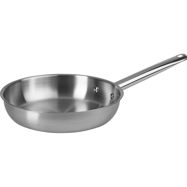 ONVAYA® Edelstahlpfanne 24 cm | Bratpfanne | ohne Beschichtung | Induktion & backofengeeignet