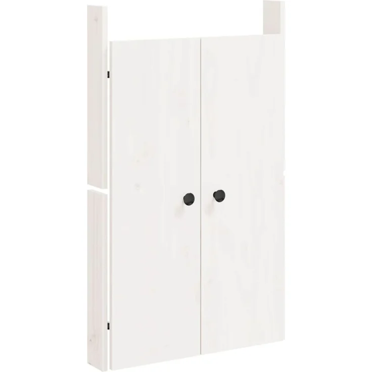 vidaXL Türen für Outdoor-Küche MEPPEL Weiß 50x9x82 cm Massivholz Kiefer 832359 – Bild 2